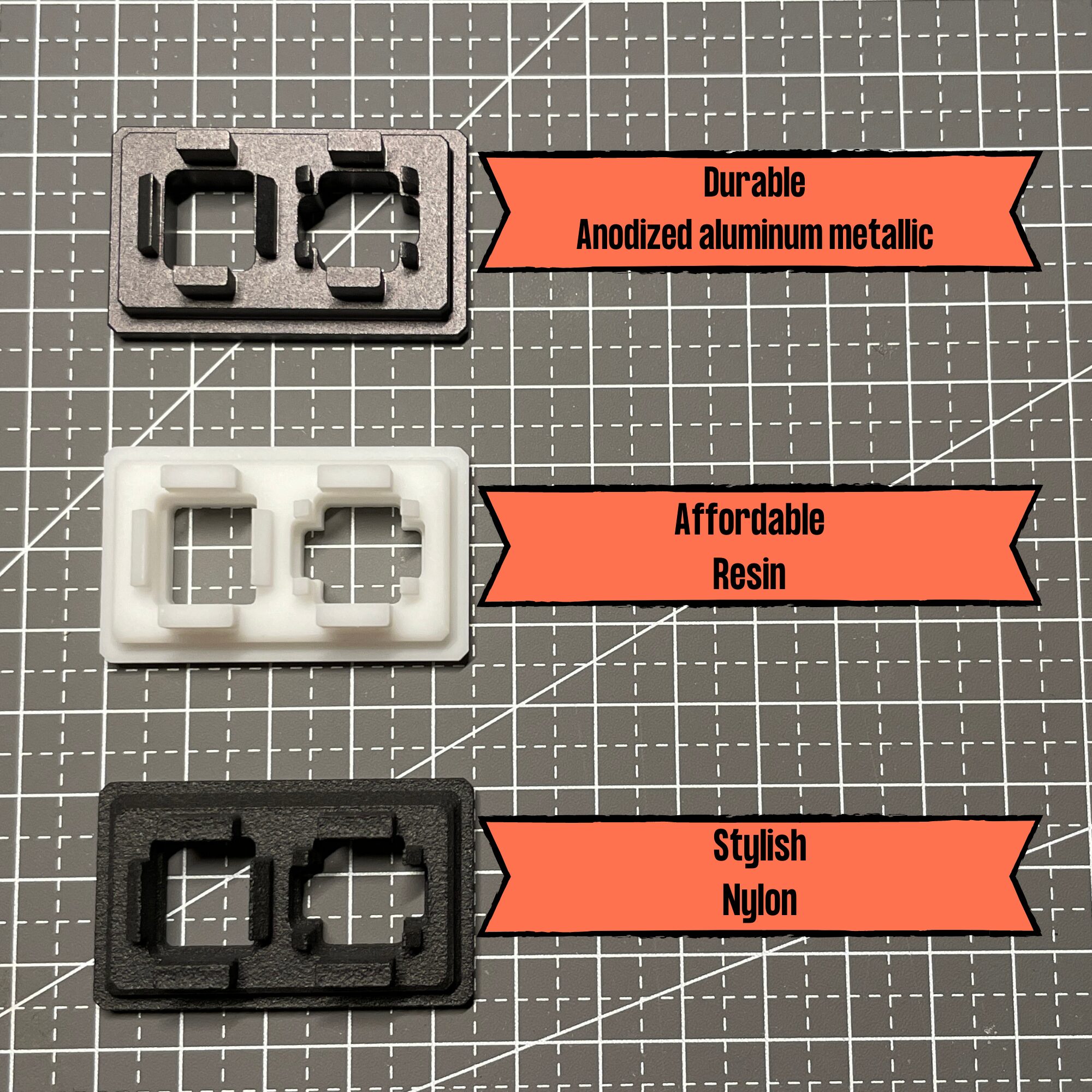 Anodized aluminum metallic