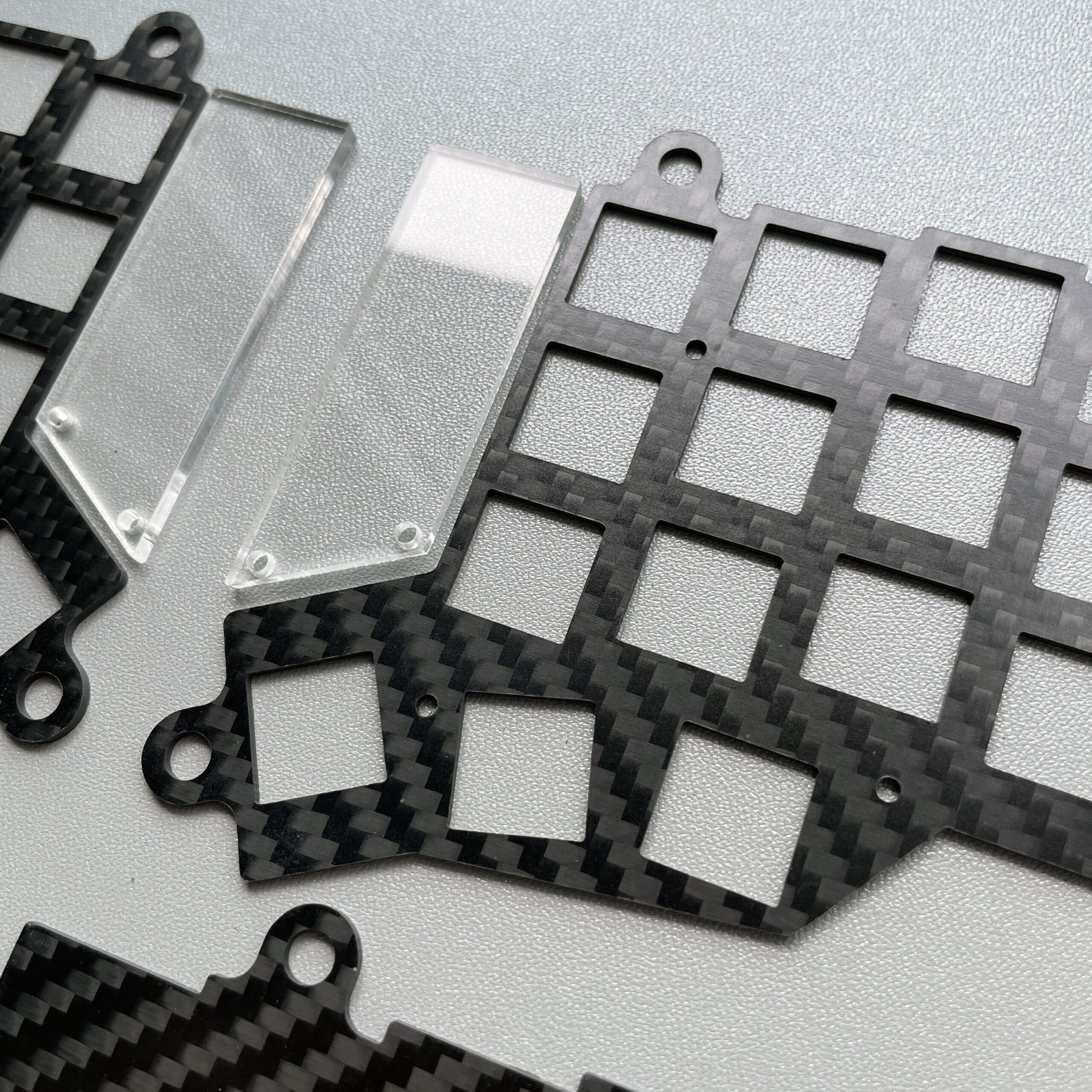 Corne CRKBD split keyboard carbon fiber tented case