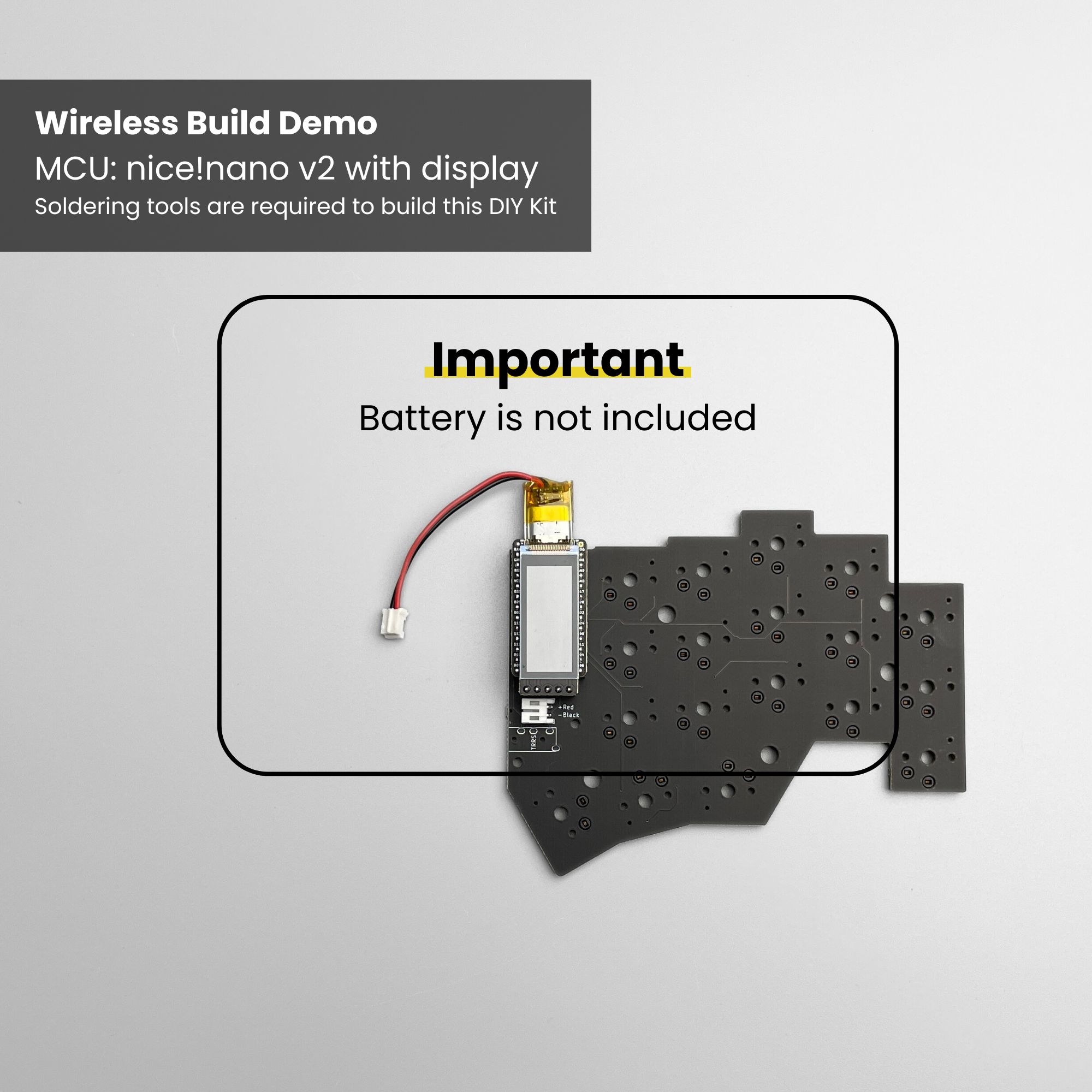 Wireless Chocofi Build Demo with view and battery remark