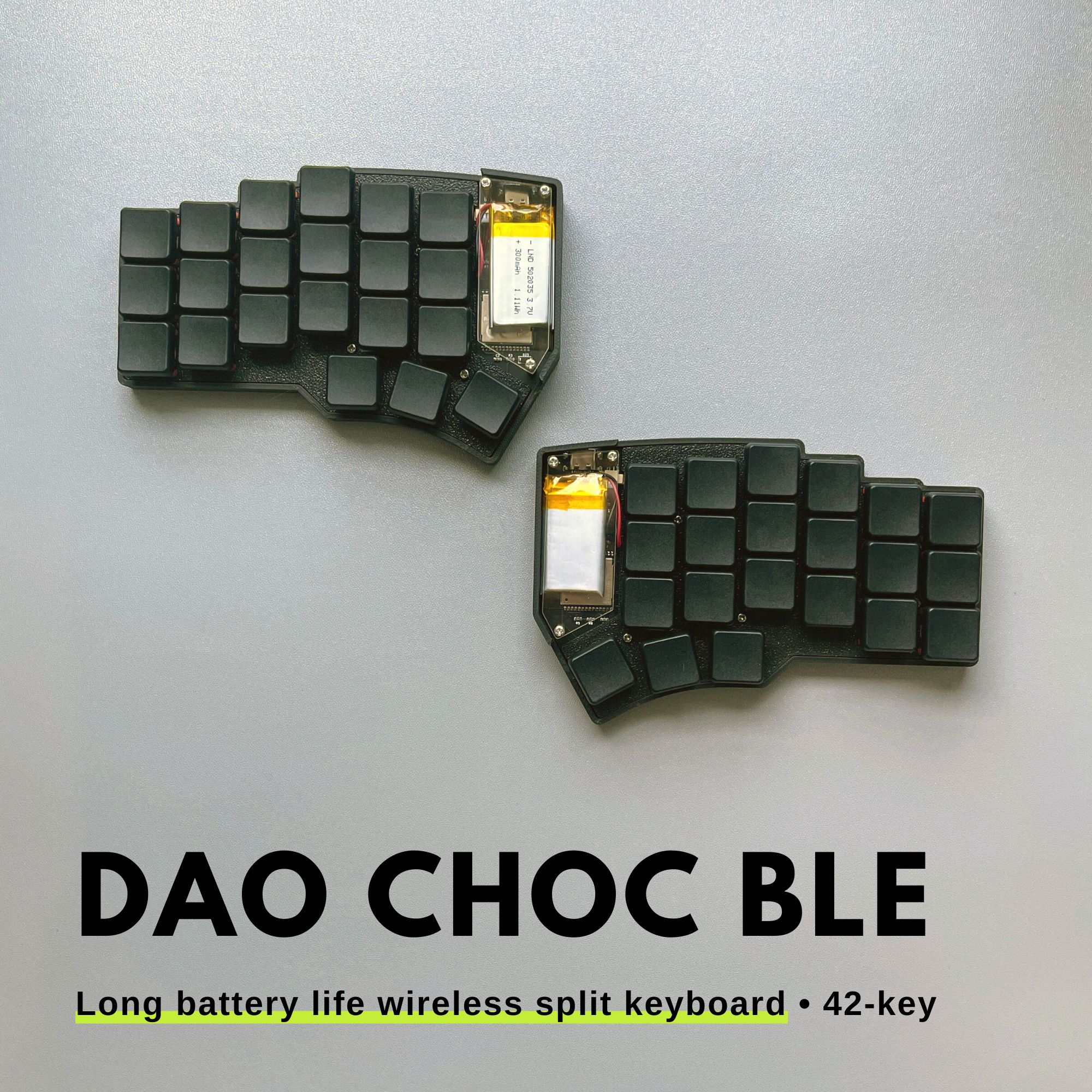 Dao Choc BLE long battery life wireless split keyboard