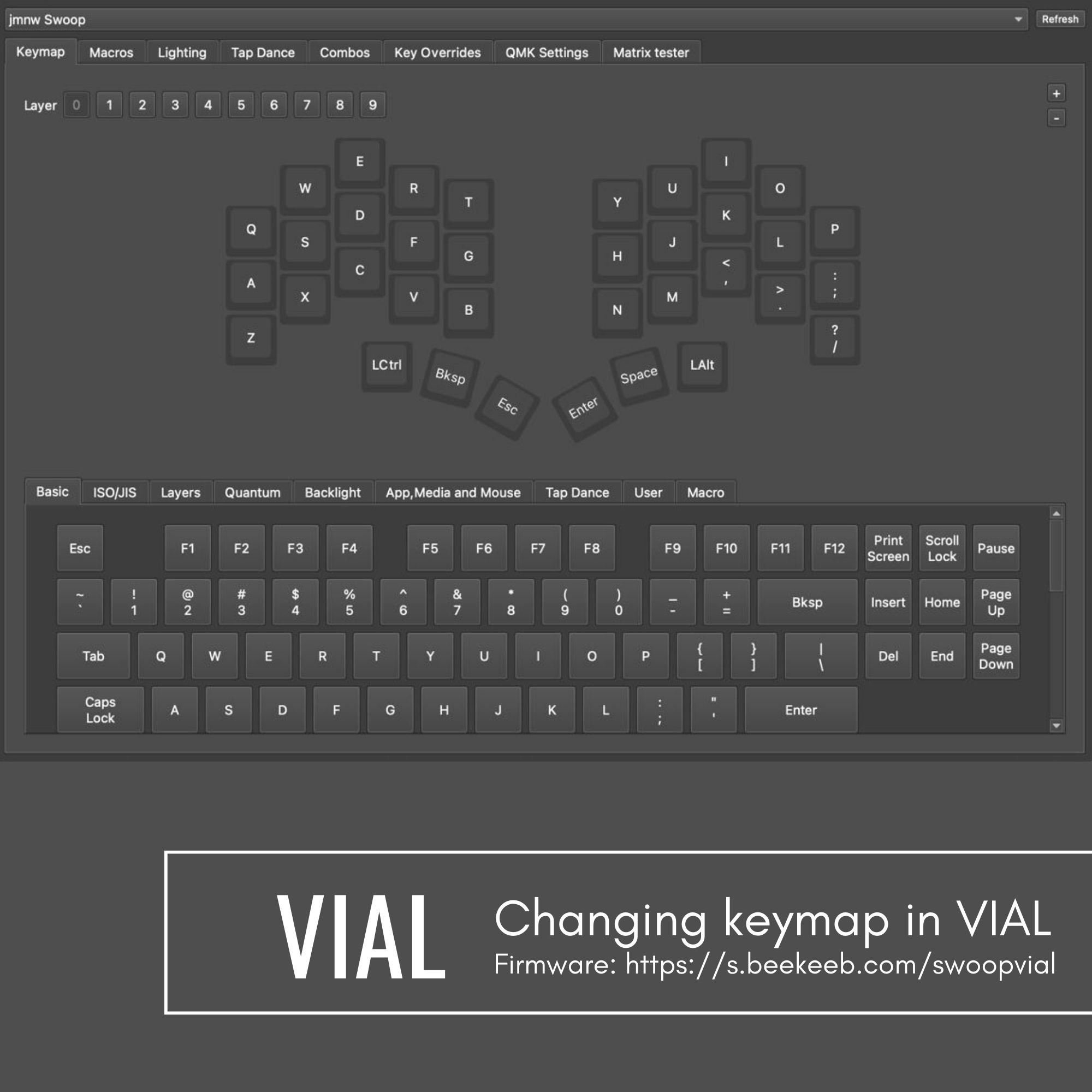 Swoop Keyboard VIAL firmware