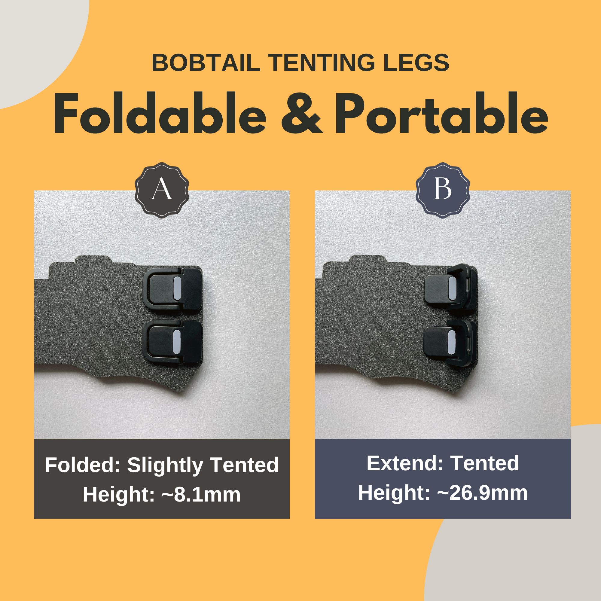 Bobtail Tenting Legs for Split Keyboards