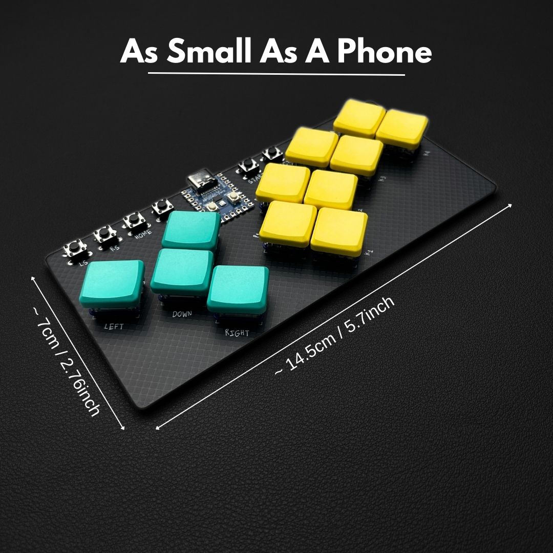 Stress Pocket Arcade Fight Pad Supports GP2040 Firmware