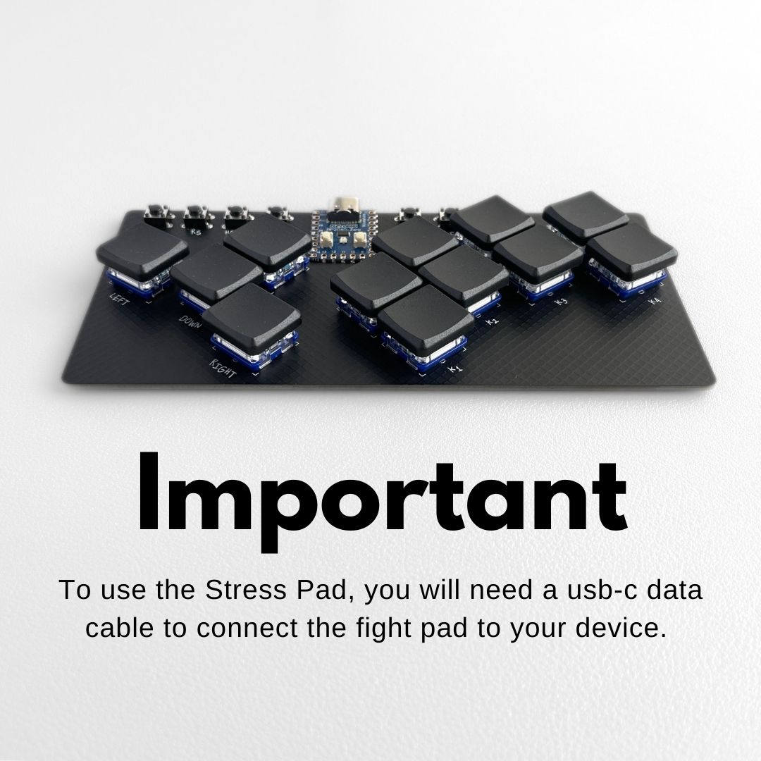 Stress Pocket Arcade Fight Pad Supports GP2040 Firmware