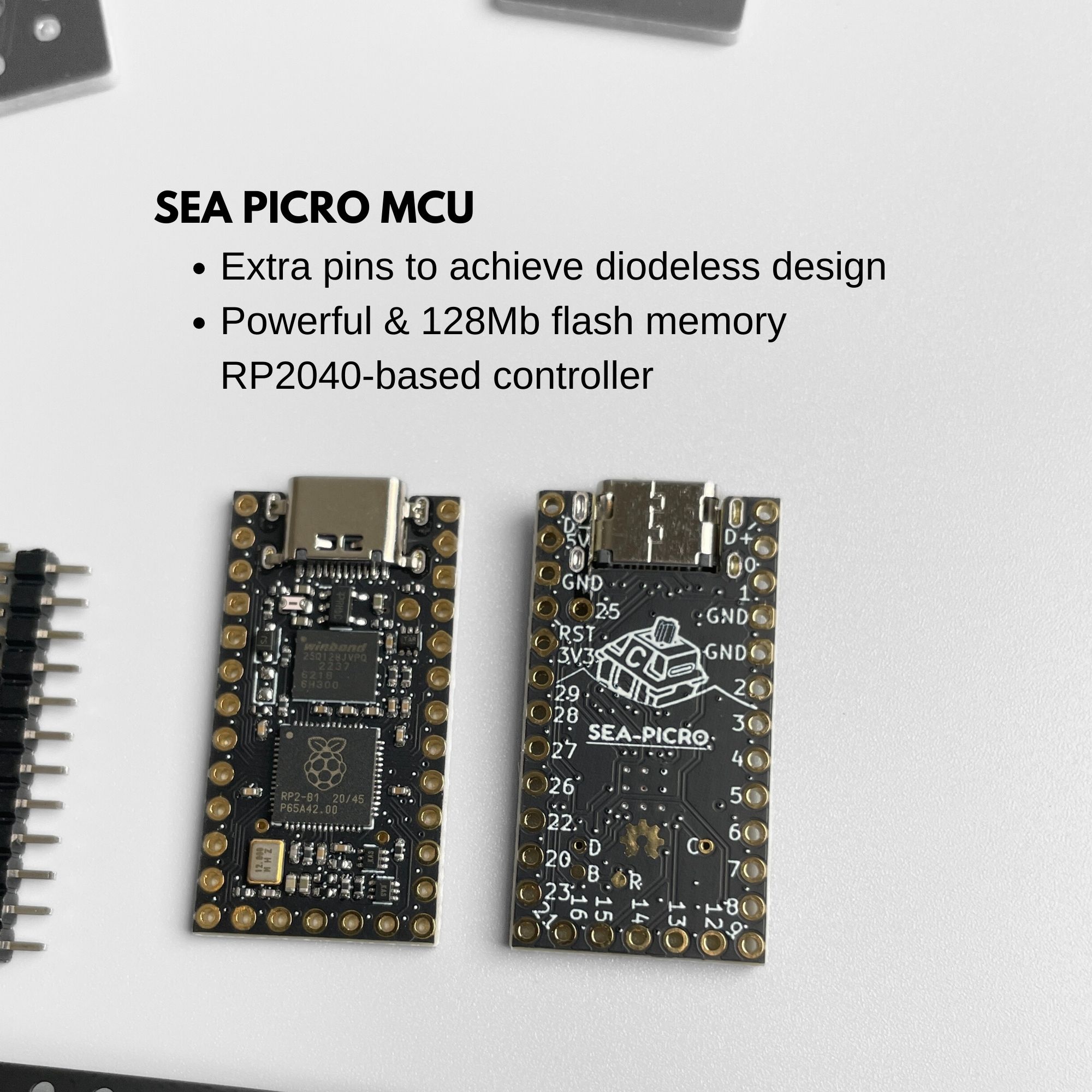 DASBOB 36 Key Diodeless Split Choc Keyboard DIY Keyboard Kit with RP2040 Controllers