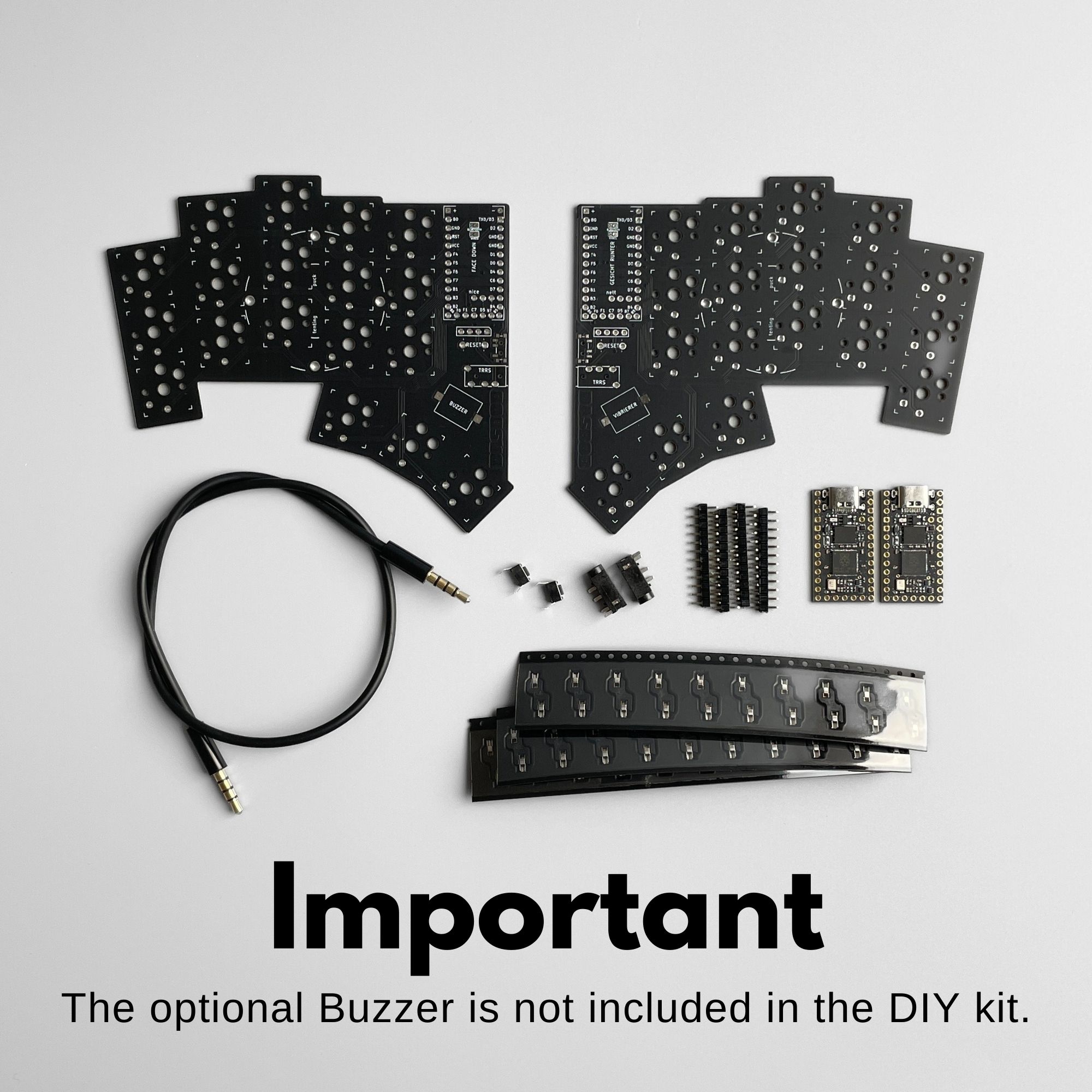 DASBOB 36 Key Diodeless Split Choc Keyboard DIY Keyboard Kit with RP2040 Controllers