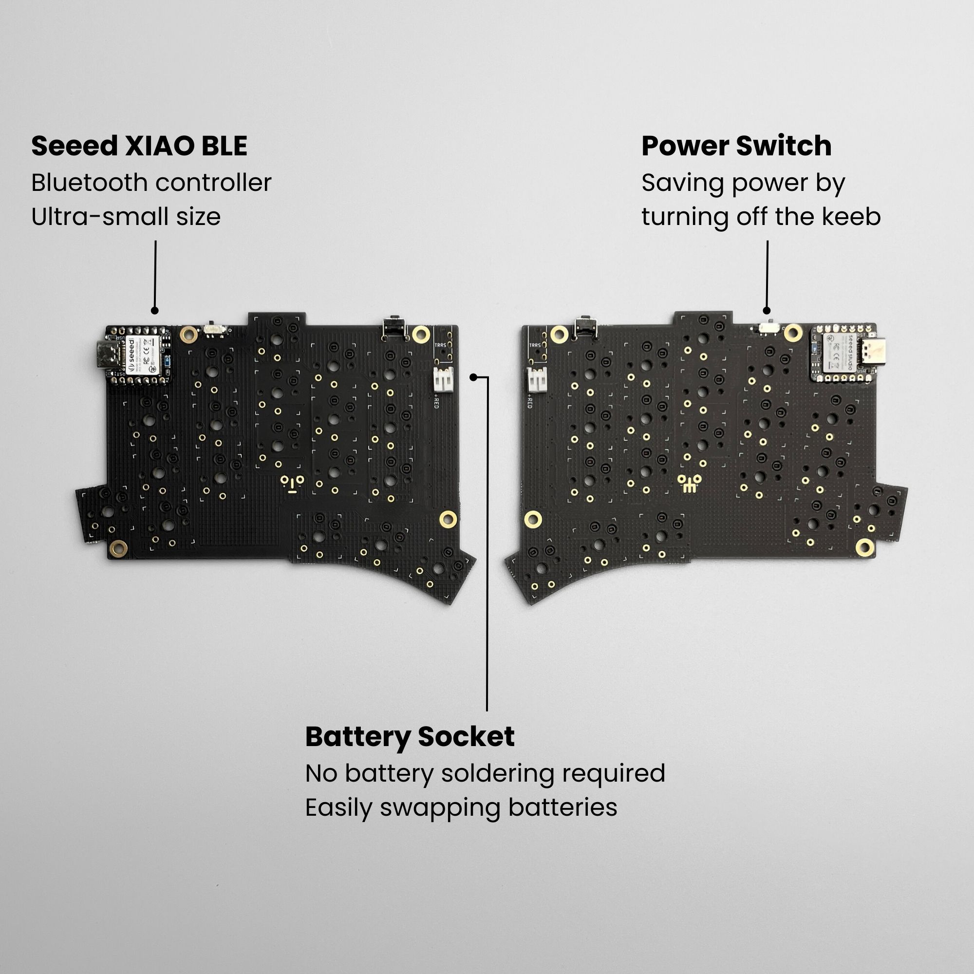 Prebuilt wireless TOTEM keyboard PCB